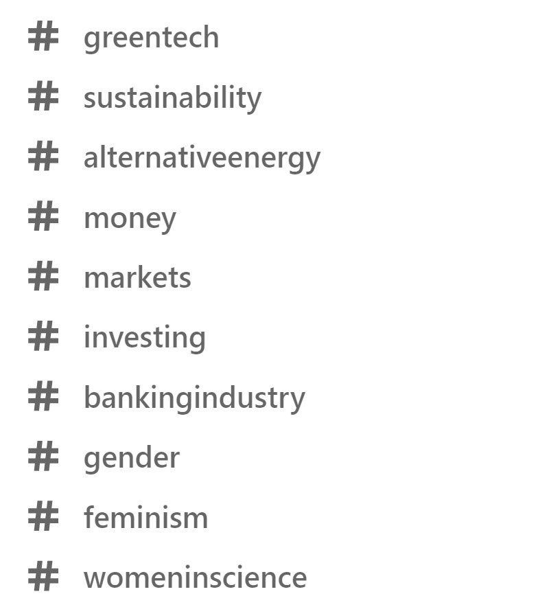 Follow industry-relevant hashtags