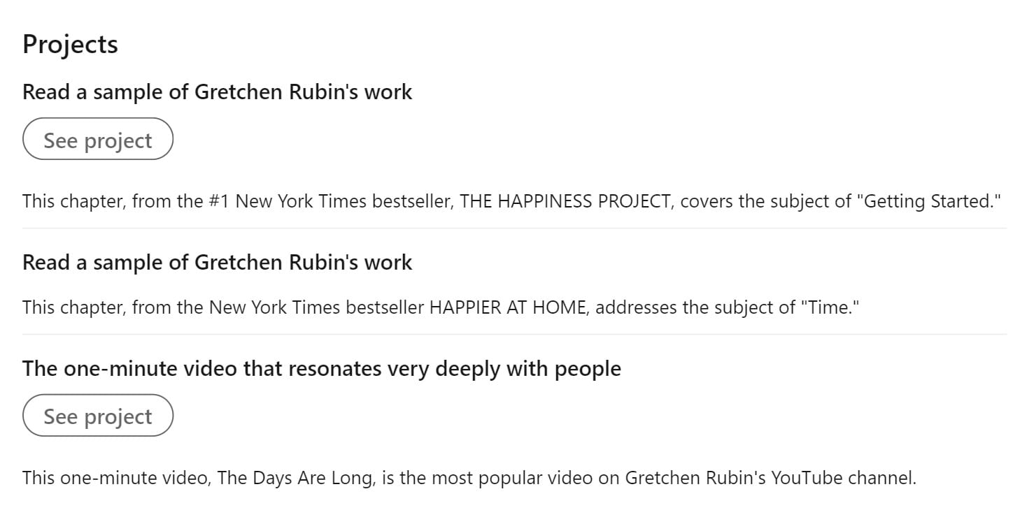 Gretchen Rubin honors and awards on LinkedIn